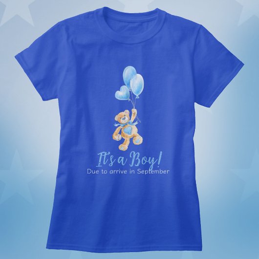 Het is een jongen zwangerschap te wijten maand aan t-shirt