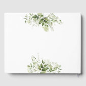 Het is een jongens baby shower met stoffig blauwe  gastenboek (Achterkant)