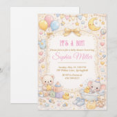 Het is een jongens baby shower uitnodiging (Voorkant / Achterkant)