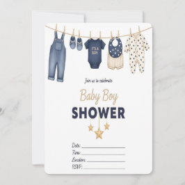 Het is een jongens babyshower uitnodiging 