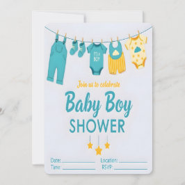 Het is een jongens babyshower uitnodiging