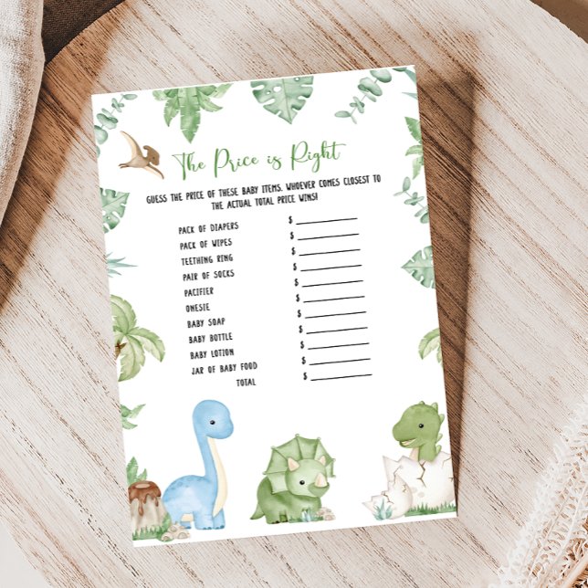 Het is een jongens dinosaurus baby shower Prijs is (It's A Boy Dinosaur Baby Shower Game)