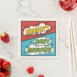 Het Is Een Jongens Stripboek Superhelden Baby Borr Servet