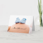 Het is een jongensaankondiging en baby-uitnodiging (Voorkant)