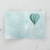 Het is een jongensaankondiging Kaart met hete luch (Binnen)