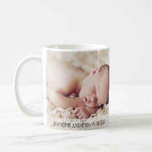 Het is een jongensbaby foto geboorteaankondiging koffiemok