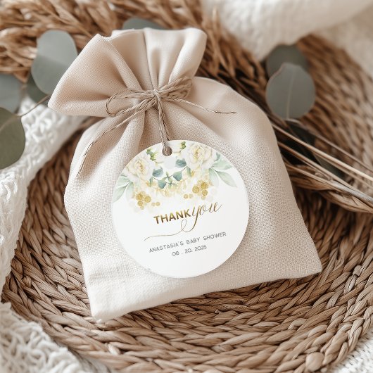 Het is een jongensballon – Gouden Baby shower en g Bedankjes Labels