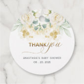 Het is een jongensballon – Gouden Baby shower en g Bedankjes Labels (Achterkant)