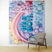 Het is een jongensballonboog-achtergrond wandkleed (In situ)