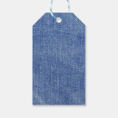 Het is een jongensblauw spijkerbroek baby shower g cadeaulabel (Achterkant)