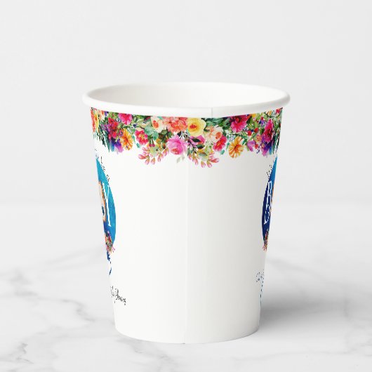 Het is een jongensblauwe ballon cavia baby shower papieren bekers (Rechts)