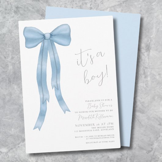 Het is een jongensboog babyshower kaart