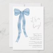 Het is een jongensboog babyshower kaart (Voorkant)