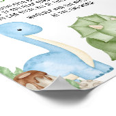 Het is een jongensdinosaurus-Baby shower, zeg geen Poster (Hoek)