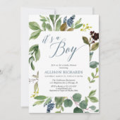 Het is een jongensgroen bladeren gebladerte rustie kaart (Voorkant)