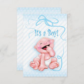 Het is een jongenskaart aankondiging (Voorkant / Achterkant)