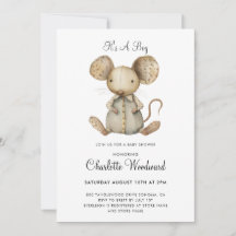 Het is een jongensmuizenjongen Baby shower