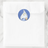 Het is een jongenssticker ronde sticker (Tas)