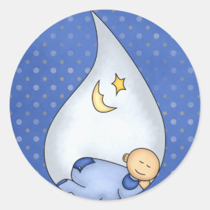 Het is een jongenssticker ronde sticker