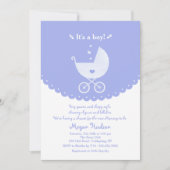 Het is een jongensuitnodiging Baby shower Kaart (Voorkant)