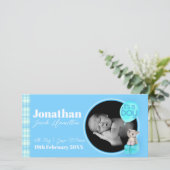 "Het is een jongetje" baby Aankondiging (Staand voorkant)