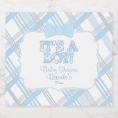 Het is een jongetje, blauw Baby shower Bier Etiket (Enkel label)