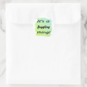 Het is een jongleerding! ronde sticker (Tas)