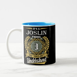 Het is een Joslin ding dat je niet kon begrijpen Tweekleurige Koffiemok