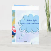 Het is een Kaart. Feestdagen Kaart (Achterkant)