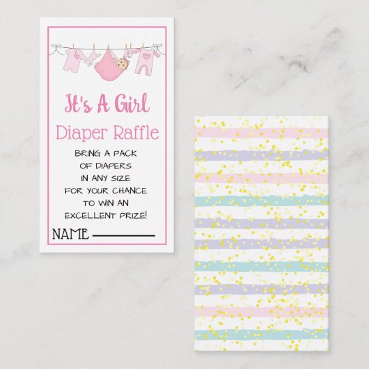 Het is een Kaart voor een meisjesbehuizing (Voorkant / Achterkant)