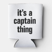 Het is een kapitein ding blikjeskoeler (Voorkant)