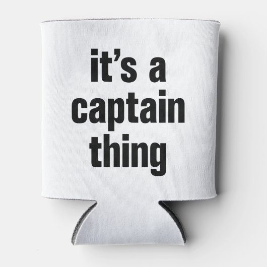 Het is een kapitein ding blikjeskoeler (Voorkant)