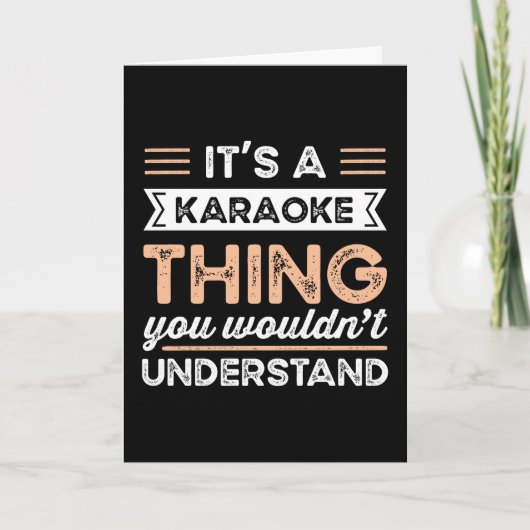 Het is een karaoke-ding Fun Singing Cadeau Kaart (Voorkant)