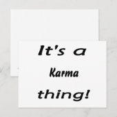 Het is een karma ding! briefkaart (Voorkant / Achterkant)