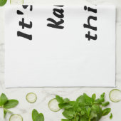 Het is een karma ding! theedoek (Gevouwen)