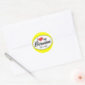 Het is een kat! Ik hou van mijn Birman Ronde Sticker (Envelop)