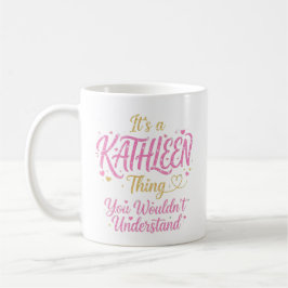 Het is een Kathleen-ding Roze Goud Vrouwen Cadeau Koffiemok