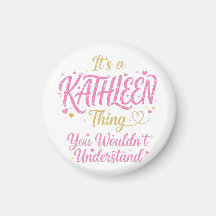 Het is een Kathleen-ding Roze Goud Vrouwen Cadeau