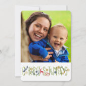 Het is een kerst verticale fotokaart kaart (Voorkant)