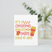 Het is een Kerstfilms en Koffie Soort van Dag Cof Feestdagenkaart (Staand voorkant)