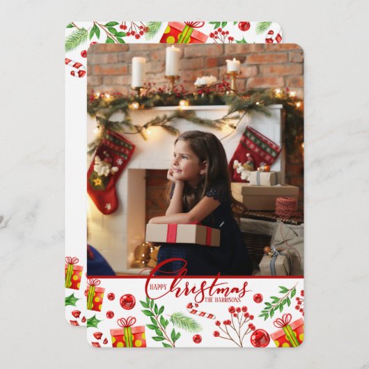 Het is een kerstfoto kerstkaart (Voorkant / Achterkant)