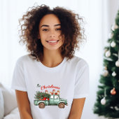 Het is een  kersttruck met T-shirt voor katten
