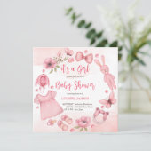 Het is een kinderspeelgoed met een baby shower. (Staand voorkant)