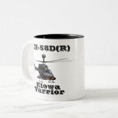 Het is een Kiowa! - Koffie-Mok Tweekleurige Koffiemok (Voorkant links)