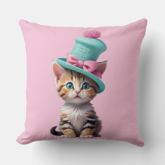 Het is een kitten verjaardag kussen (Voorkant)