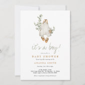 Het is een klein Baby shower van de Jongen Eucalyp Kaart (Voorkant)