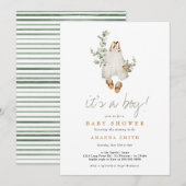 Het is een klein Baby shower van de Jongen Eucalyp Kaart (Voorkant / Achterkant)