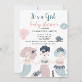 Het is een klein meisje Baby shower Kaart (Voorkant)