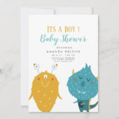 Het is een klein monsterlijk baby shower. kaart (Voorkant)