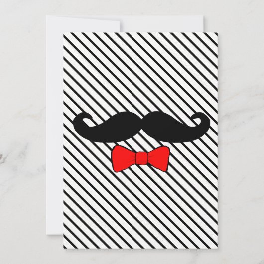 Het is een kleine Man Mustache en Bowtie aankondig Kaart (Achterkant)